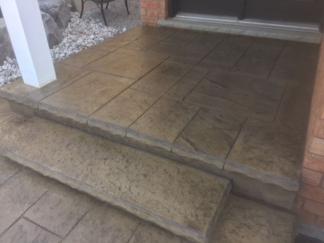 cleaned patterned concrete entrance way cleaned patterned concrete entrance way