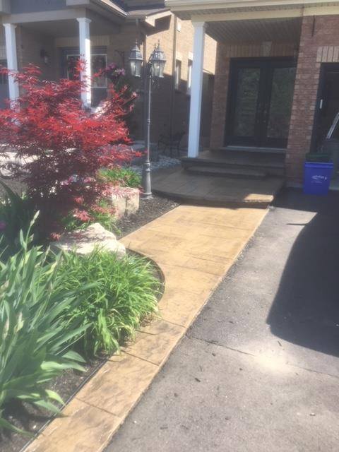 front walkway cleaned patterned concrete front walkway cleaned patterned concrete